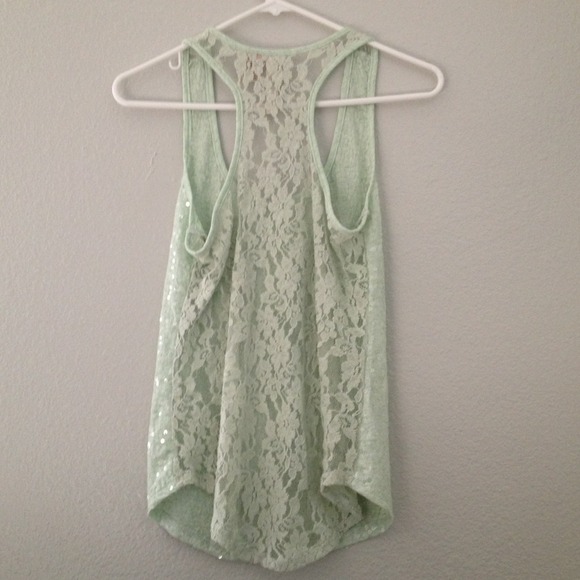 ❤❤ SOLD❤❤Mint green tank top - Picture 2 of 3