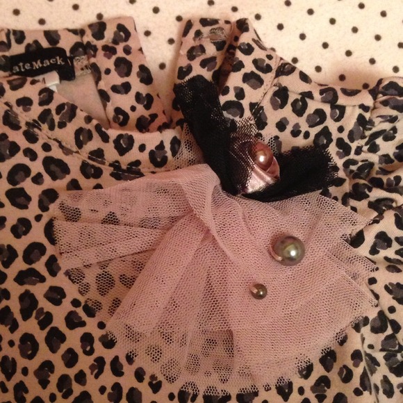 12mo party dress leopard n ruffles - Picture 2 of 3