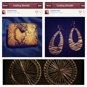 Bundle Vera Wang Wallet, 2 pairs of earrings