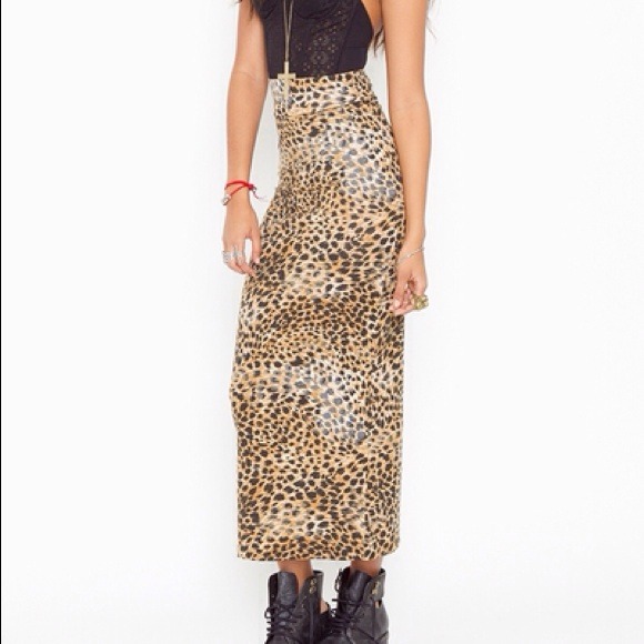 Leopard Maxi Skirt ( With Slit In The Back)