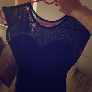 American apparel see through heart dress