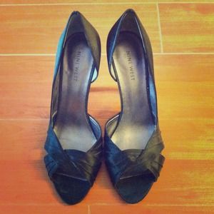 Satin D'Orsay Black Pump