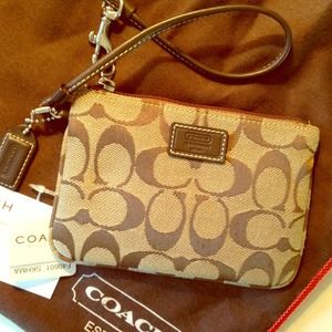 Authentic Coach Signature Wristlet