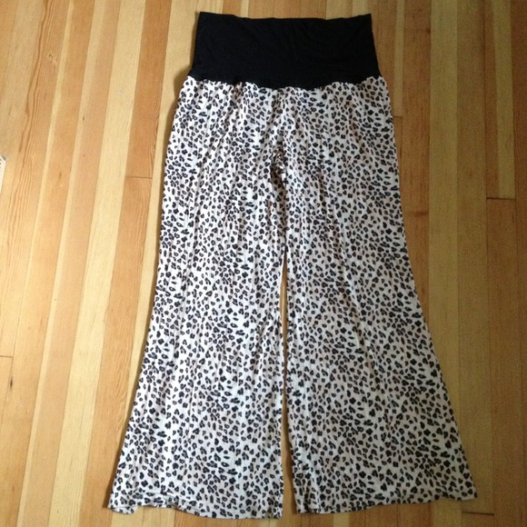 Leopard print pajama bottoms