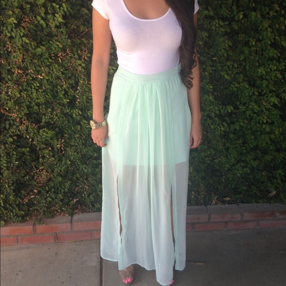 •RESERVED• Chiffon maxi skirt