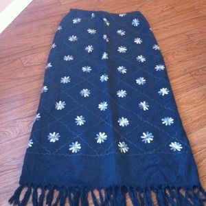 Skirt with floral stitching design. (Bin 3-002)