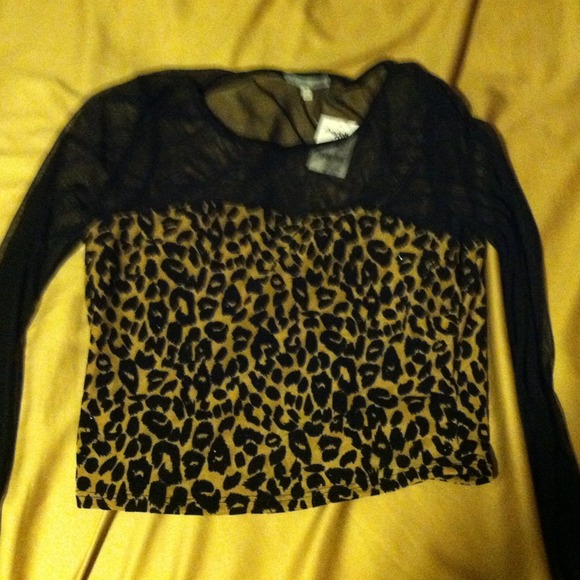 Long sheer sleeve shirt