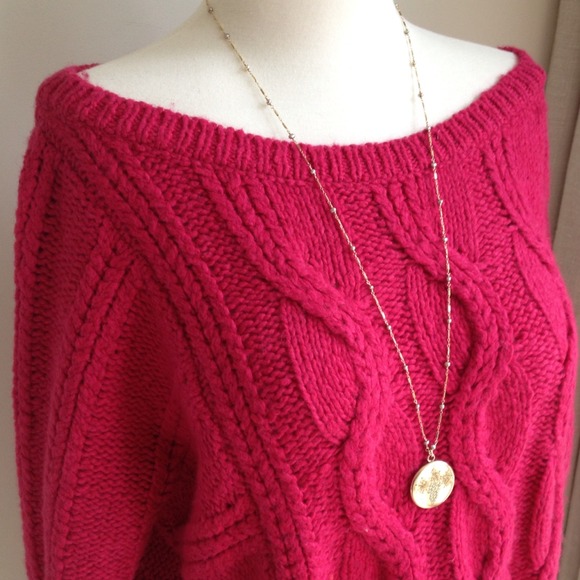 🎈SOLD🎈Gorgeous red Loft sweater - Picture 3 of 4
