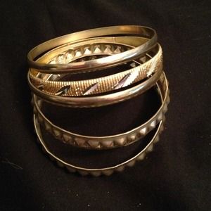 Gold bangle bracelets