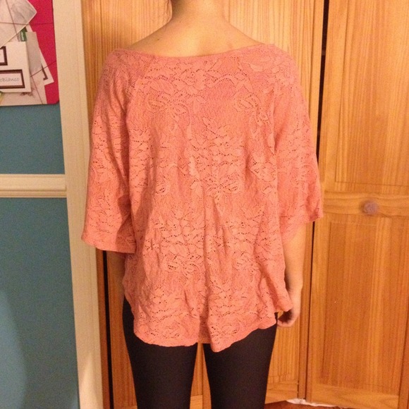Coral lace sweater - Picture 2 of 2