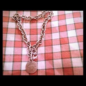 REDUCED• Tiffany & co • Round Tag Necklace •