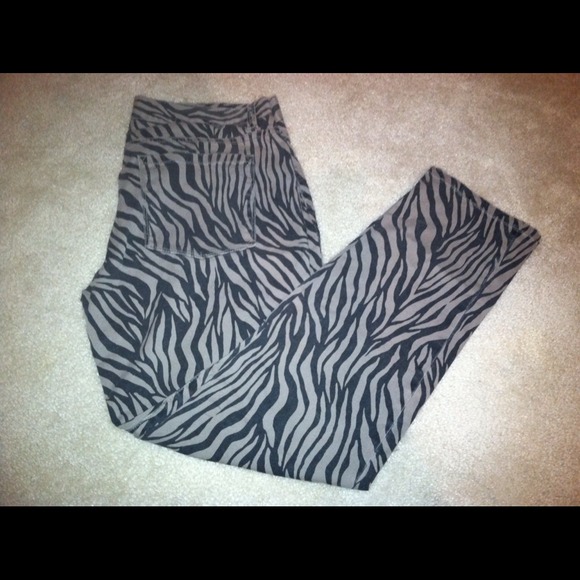 Zebra Print Skinny Jeans