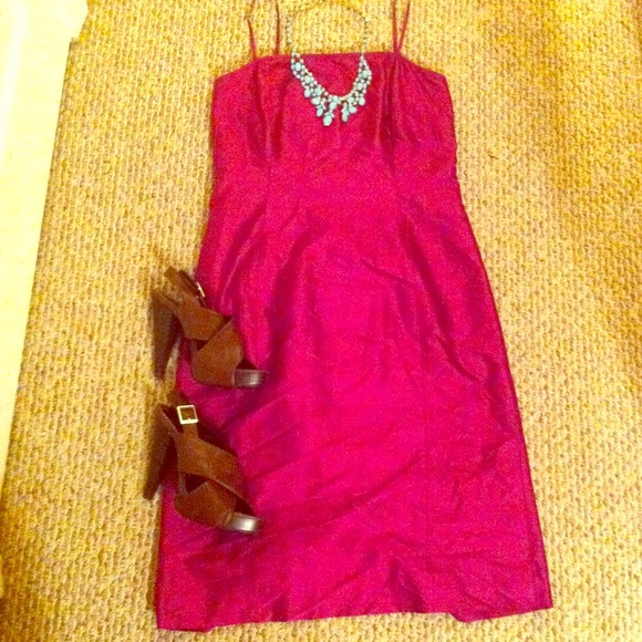Reduced!!! Magenta dress- 100% silk
