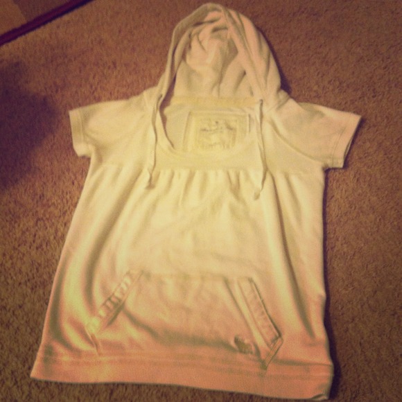 ❌SOLD❌Off white short sleeve hoodie