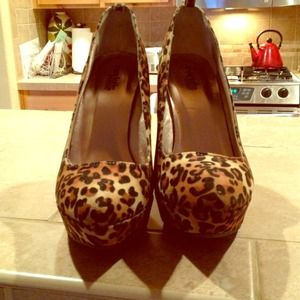 Charlotte Russe cheetah wedge heels