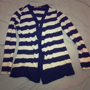 Black and grey stripped cardigan