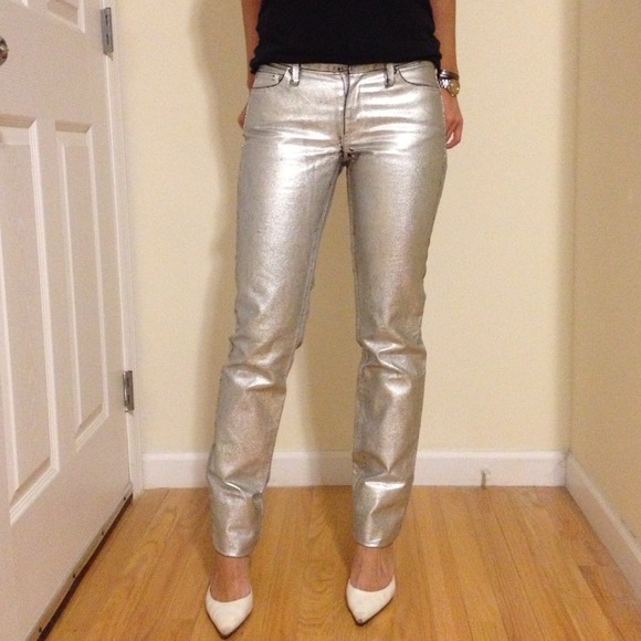 Marc by Marc Jacobs Denim - New Marc by Marc Jacobs Metallic Silver Jeans