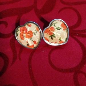 Floral Heart Earrings