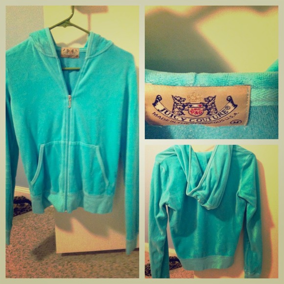 Juicy Couture Velour Turquoise hoodie