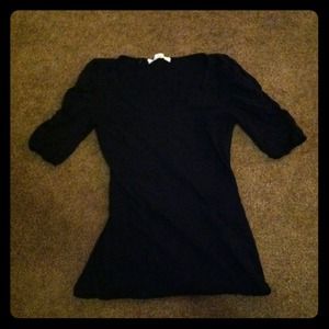 Scrunch-sleeve, black, 3/4 sleeve