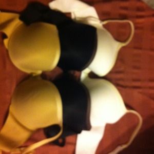 3 bras. White, black, beige. All same kind 36D.