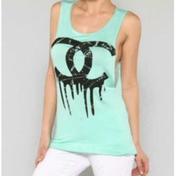 Tops - Dripping CC sleeveless top