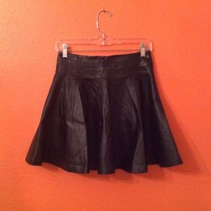 Milly Leather Black Skirt