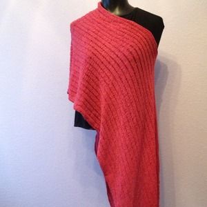 Dusty Rose Off The Shoulder Poncho