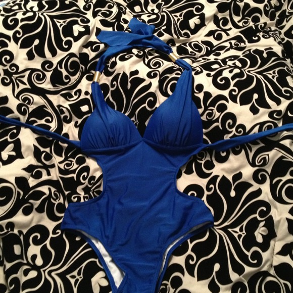 Royal blue bathing suit