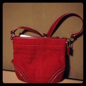 Red coach purse