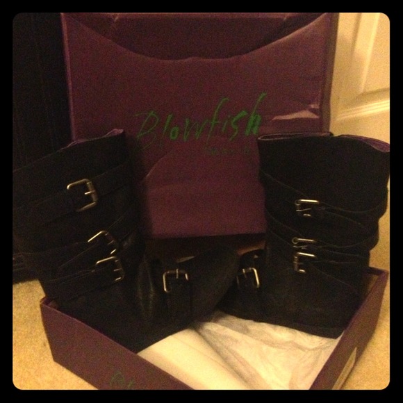 Brand New in Box Blowfish Black Boots. Size 8