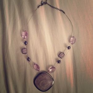 Necklace with purple stones