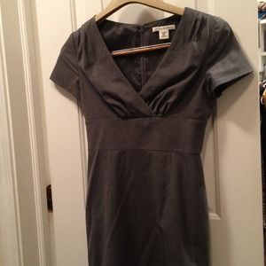 Gray banana republic v-neck dress
