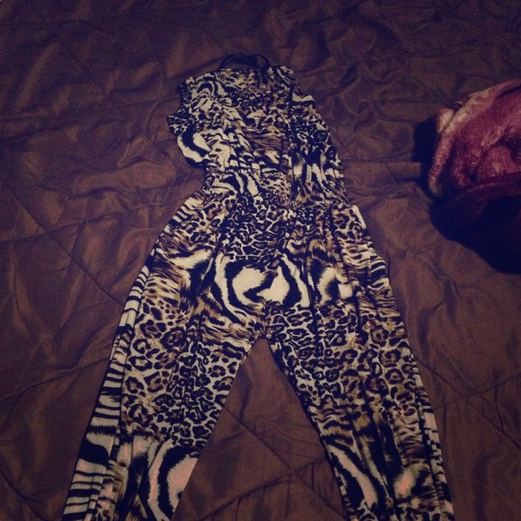 Leopard print romper