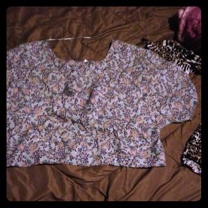 Oversized floral shirt