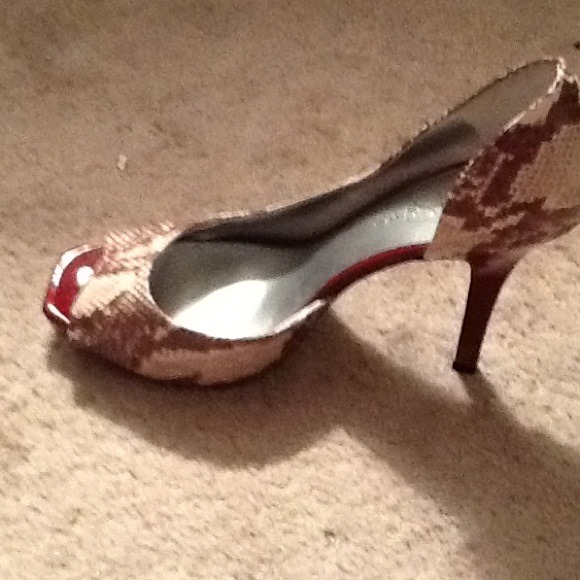 Red and beige stiletto- never worn