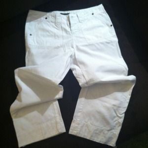 Abercrombie & Fitch white crop pant