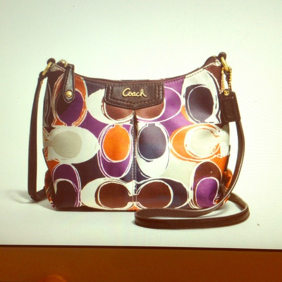 SOLD Coach Ashley Hand Drawn Scarf Print Swingpack