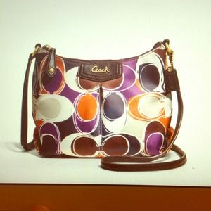 SOLD Coach Ashley Hand Drawn Scarf Print Swingpack