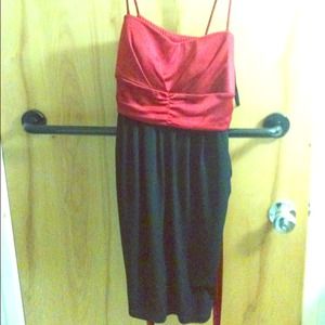 Red and black dress