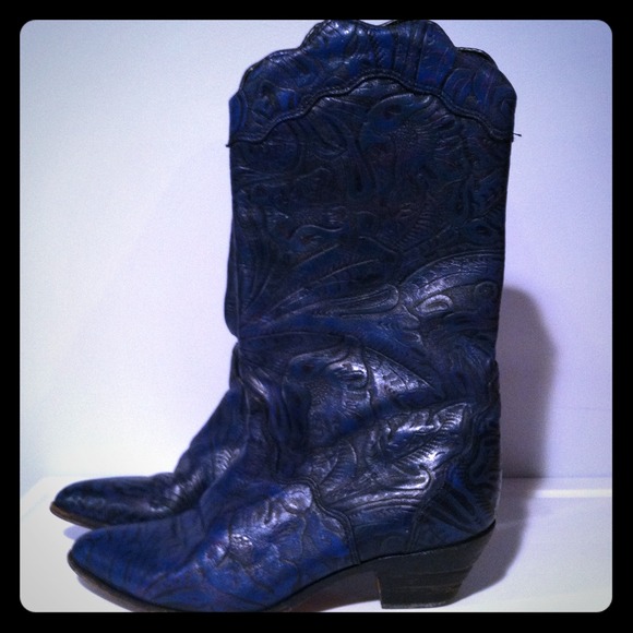 Dark Blue Vintage Cowboy boots