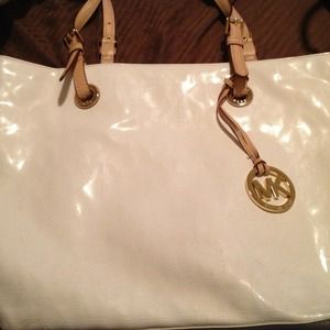 White Large Michael Kors Tote for Sale!
