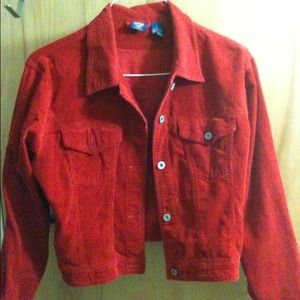 Red corduroy jacket