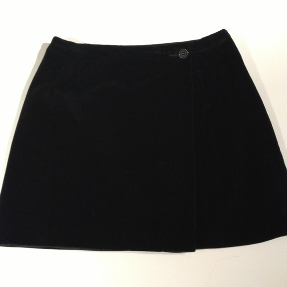 Velvet wraparound skirt