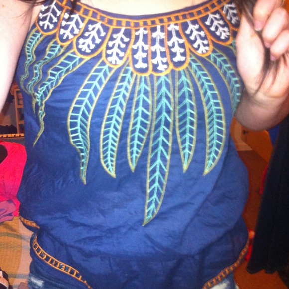 Feather design tank top
