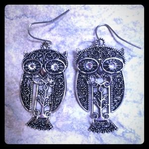 Owl dangle earrings