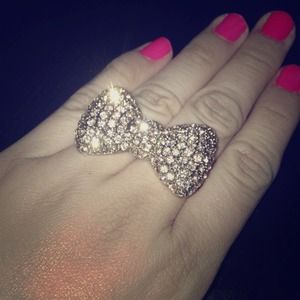 Rose Gold Bow double ring