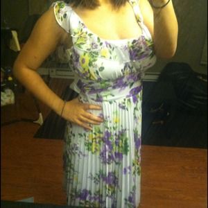Purple and Yellow Flower Dress