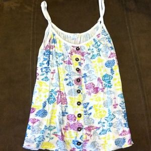 Patterned colored tank top