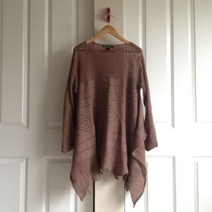 SOLD Oversized mocha Love Stitch sweater